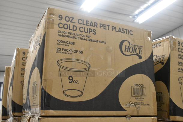 30 BRAND NEW SCRATCH AND DENT! Choice 500CC9 9 oz. Clear PET Customizable Plastic Squat Cold Cup - 1,000/Case. 30 Times Your Bid! - Image 3 of 4