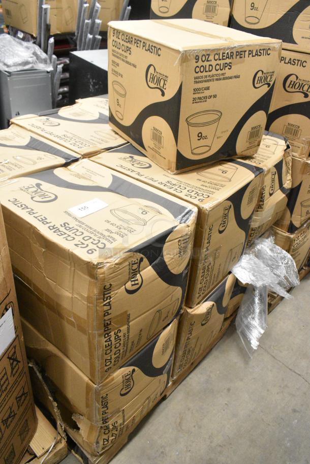 13 BRAND NEW SCRATCH AND DENT! Choice 500CC9 9 oz. Clear PET Customizable Plastic Squat Cold Cup - 1,000/Case. 13 Times Your Bid! - Image 1 of 4