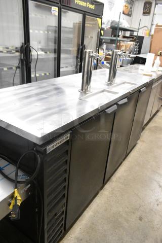 Beverage Air DD78HC-1-B Metal Commercial Direct Draw Kegerator w/ 2 Beer Towers. 115 Volts, 1 Phase. Tested and Working!