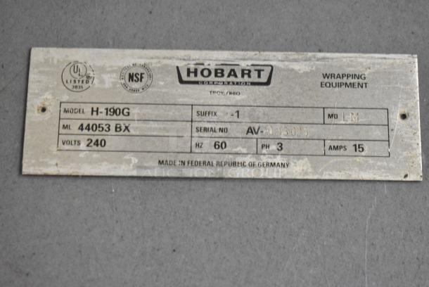 Hobart H-190G Metal Commercial Vacuum Sealer on Commercial Casters. 240 Volts, 3 Phase. - Image 7 of 7
