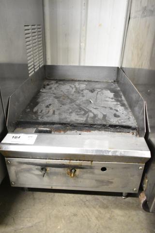 Stainless Steel Commercial Countertop Natural Gas Powered Flat Top Griddle.