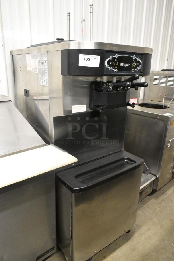 Taylor C713-33 Stainless Steel Commercial Floor Style Water Cooled 2 Flavor w/ Twist Soft Serve Ice Cream Machine on Commercial Casters. 208-230 Volts, 3 Phase. - Image 1 of 11