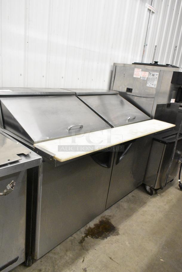 Turbo Air TST-60SD-24 Stainless Steel Commercial Sandwich Salad Prep Table Bain Marie Mega Top on Commercial Casters. 115 Volts, 1 Phase. Tested and Working! - Image 1 of 10