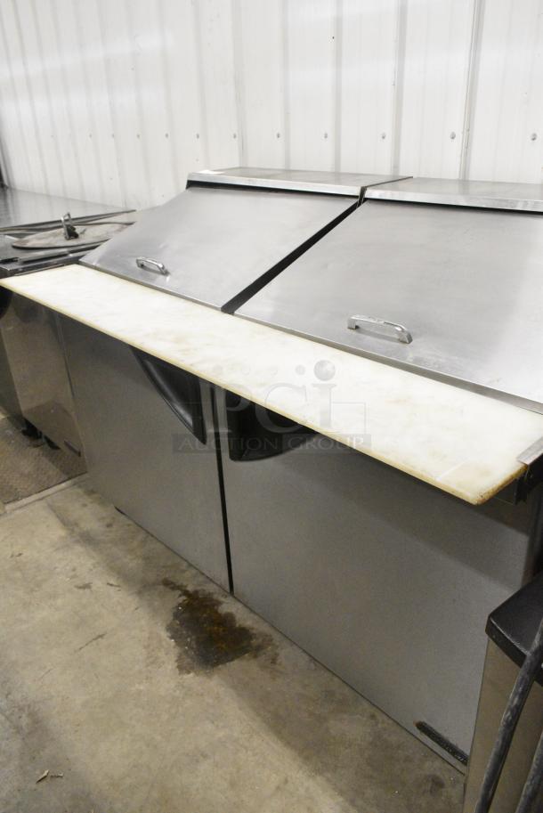 Turbo Air TST-60SD-24 Stainless Steel Commercial Sandwich Salad Prep Table Bain Marie Mega Top on Commercial Casters. 115 Volts, 1 Phase. Tested and Working! - Image 2 of 10