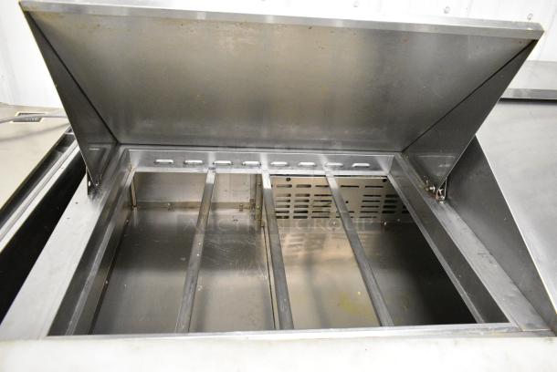 Turbo Air TST-60SD-24 Stainless Steel Commercial Sandwich Salad Prep Table Bain Marie Mega Top on Commercial Casters. 115 Volts, 1 Phase. Tested and Working! - Image 5 of 10