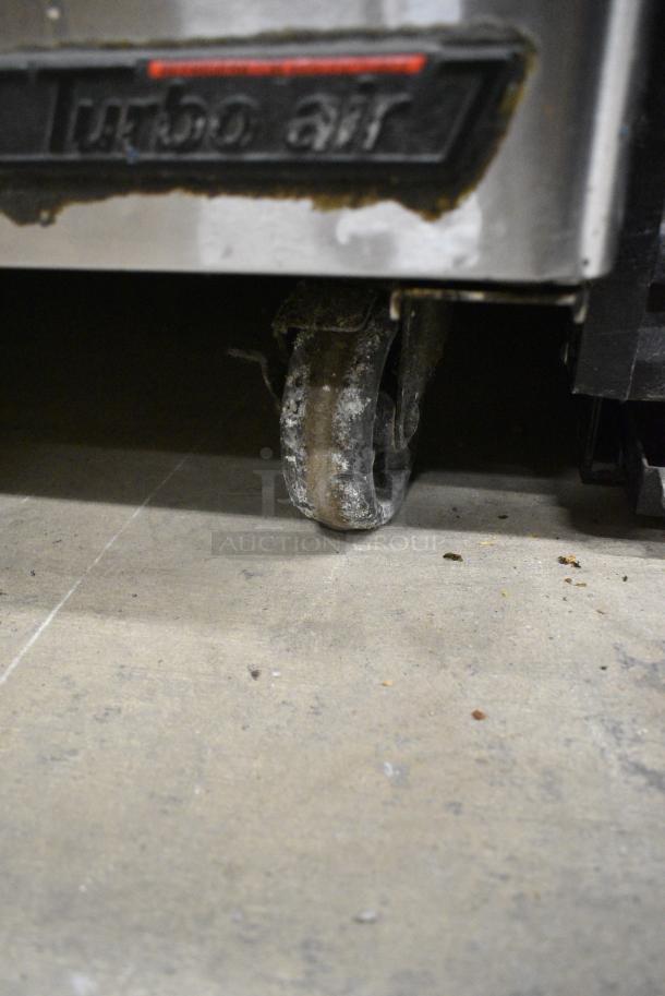 Turbo Air T-60SD Stainless Steel Commercial Sandwich Salad Prep Table Bain Marie w/ 2 Tier Over Shelf on Commercial Casters. 115 Volts, 1 Phase. Tested and Powers On But Does Not Get Cold - Image 4 of 10