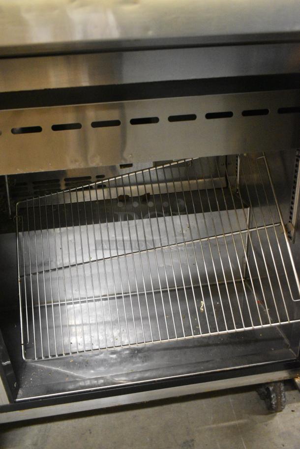Turbo Air T-60SD Stainless Steel Commercial Sandwich Salad Prep Table Bain Marie w/ 2 Tier Over Shelf on Commercial Casters. 115 Volts, 1 Phase. Tested and Powers On But Does Not Get Cold - Image 9 of 10