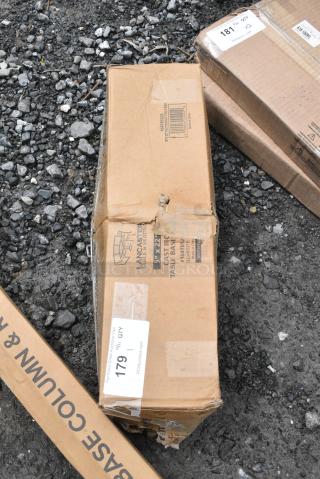 BRAND NEW SCRATCH AND DENT! Lancaster Table & Seating 164TB5222 5" x 22" Straight Cast Iron Table Base Plate