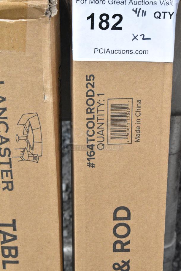 2 BRAND NEW SCRATCH AND DENT! Lancaster Table & Seating 164TCOLROD25 25 3/16" Standard Height Table Base Column and Rod. 2 Times Your Bid! - Image 2 of 2