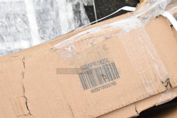 BRAND NEW SCRATCH AND DENT! Regency 109APR1820L 20 Pan End Load Bun / Sheet Pan Rack with Non-Marking Casters - Unassembled. May Be Missing Pieces - Image 3 of 3