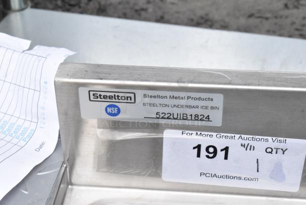 BRAND NEW SCRATCH AND DENT! Steelton 522UIB1824 18" x 24" Underbar Ice Bin with Bottle Holders - 77 lb. - Image 6 of 6