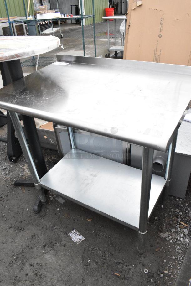 Stainless Steel Commercial Table w/ Metal Under Shelf. - Image 1 of 4