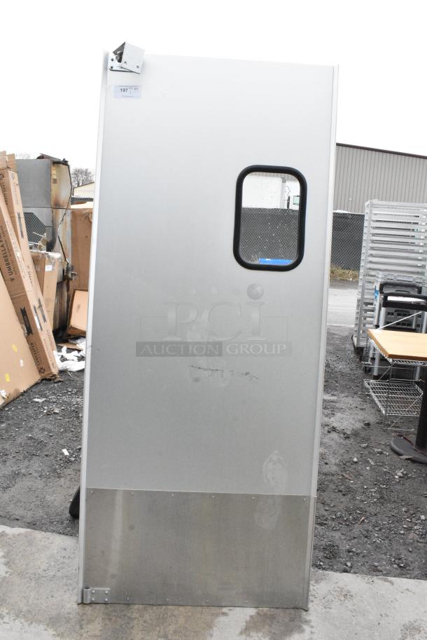 Metal Swinging Kitchen Door. - Image 1 of 6