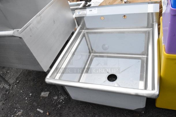 BRAND NEW SCRATCH AND DENT! Steelton 522CS12424 29 1/2" 18-Gauge Stainless Steel One Compartment Commercial Sink without Drainboard - 24" x 24" x 12" Bowl. No Legs. - Image 2 of 4