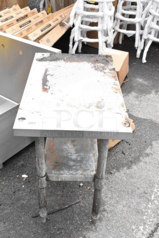 Stainless Steel Table w/ Metal Under Shelf.