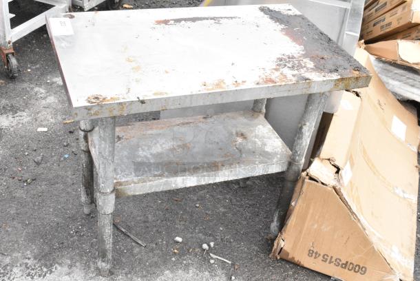 Stainless Steel Table w/ Metal Under Shelf. - Image 2 of 4