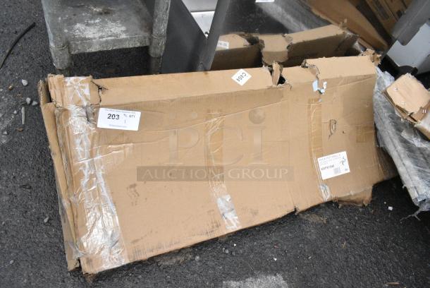 BRAND NEW SCRATCH AND DENT! Regency 600PS1548 15" x 48" Stainless Steel Wall Mounted Pot Rack with Shelf and 18 Galvanized Hooks - Image 1 of 3