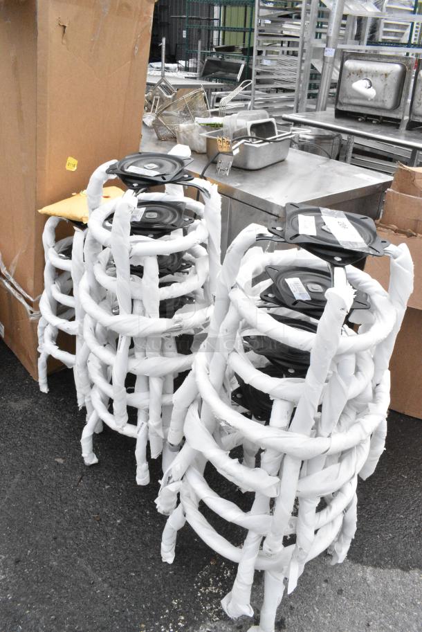 10 BRAND NEW SCRATCH AND DENT! Lancaster Table & Seating 164GS605B Double Ring Swivel Bar Stool. No Seat. 10 Times Your Bid! - Image 1 of 8