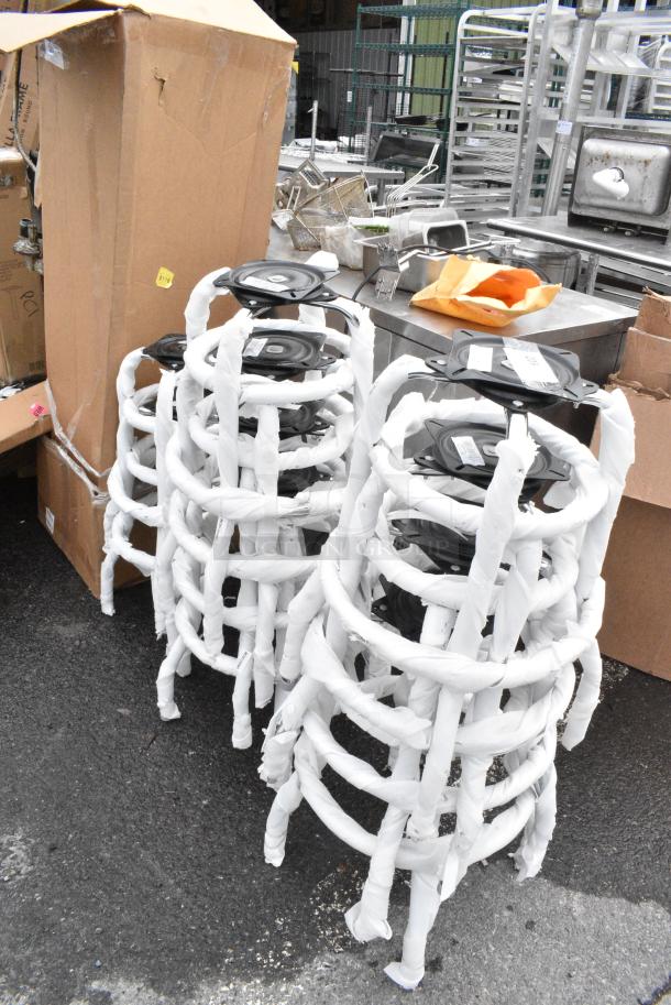 10 BRAND NEW SCRATCH AND DENT! Lancaster Table & Seating 164GS605B Double Ring Swivel Bar Stool. No Seat. 10 Times Your Bid! - Image 4 of 8