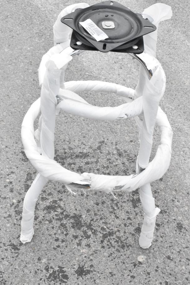 10 BRAND NEW SCRATCH AND DENT! Lancaster Table & Seating 164GS605B Double Ring Swivel Bar Stool. No Seat. 10 Times Your Bid! - Image 6 of 8