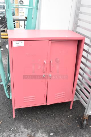 Aiasuit Pink Metal 2 Door Cabinet.
