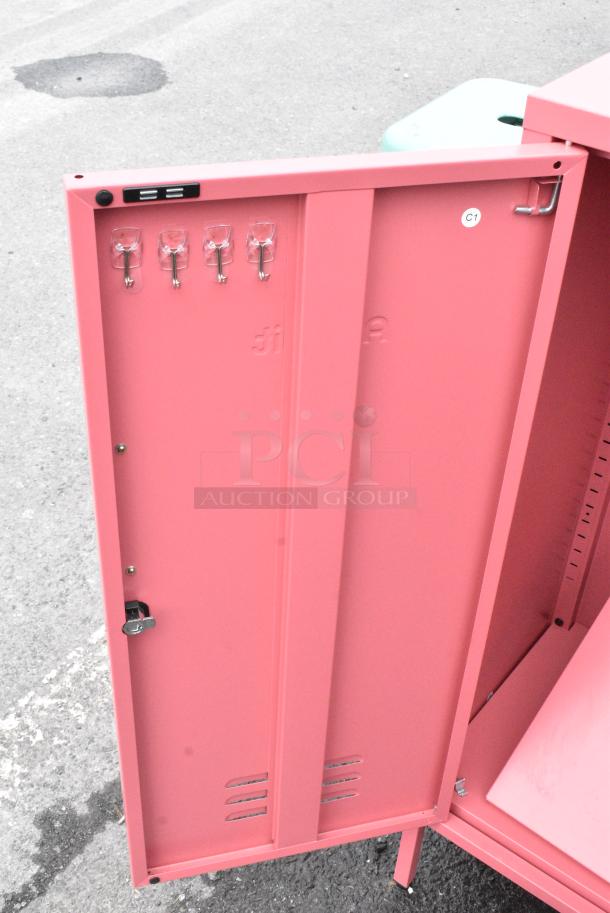 Aiasuit Pink Metal 2 Door Cabinet. - Image 5 of 5