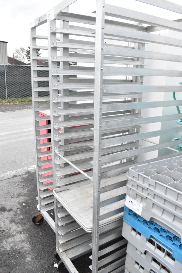 Metal Commercial Pan Transport Rack on Commercial Casters. - Image 2 of 4