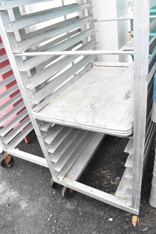 Metal Commercial Pan Transport Rack on Commercial Casters. - Image 4 of 4