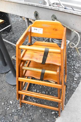 2 Wooden High Chair. 2 Times Your Bid!
