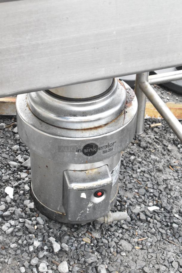 Stainless Steel Right Side Dirty Side Dishwasher Table w/ Insinkerator Garbage Disposal. - Image 2 of 8