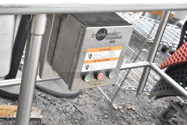 Stainless Steel Right Side Dirty Side Dishwasher Table w/ Insinkerator Garbage Disposal. - Image 3 of 8