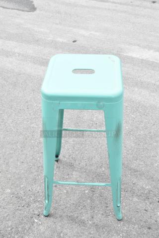 3 Metal Tolix Style Bar Height Stool. 3 Times Your Bid!