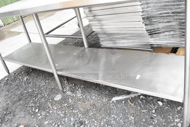 Stainless Steel Table w/ Back Splash and Under Shelf. - Image 3 of 4