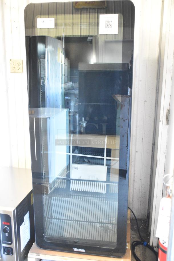 BRAND NEW SCRATCH AND DENT! 2024 True CVM-13-HC 24 7/8" Black Refrigerated Contemporary Glass Door Merchandiser with LED Lighting. 115 Volts, 1 Phase. Tested and Working! - Image 8 of 10