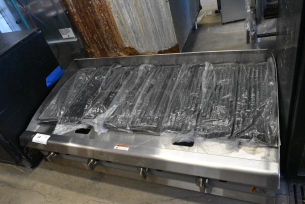 BRAND NEW SCRATCH AND DENT! Cooking Performance Group CPG CL-CPG-48-NL 48" Natural Gas Stainless Steel Commercial Countertop Lava Briquette Charbroiler. 120,000 BTU - Image 1 of 11