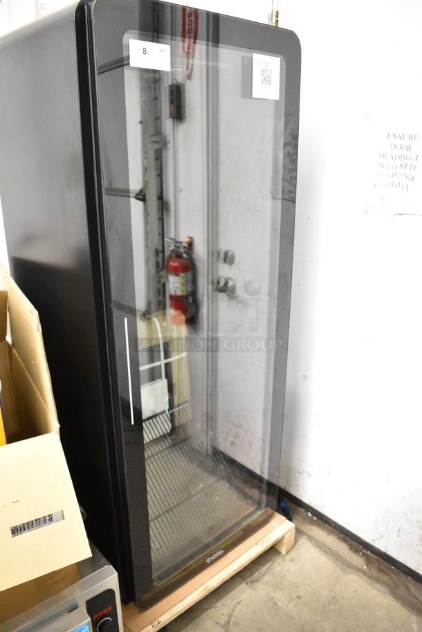 BRAND NEW SCRATCH AND DENT! 2024 True CVM-13-HC 24 7/8" Black Refrigerated Contemporary Glass Door Merchandiser with LED Lighting. 115 Volts, 1 Phase. Tested and Working! - Image 10 of 10