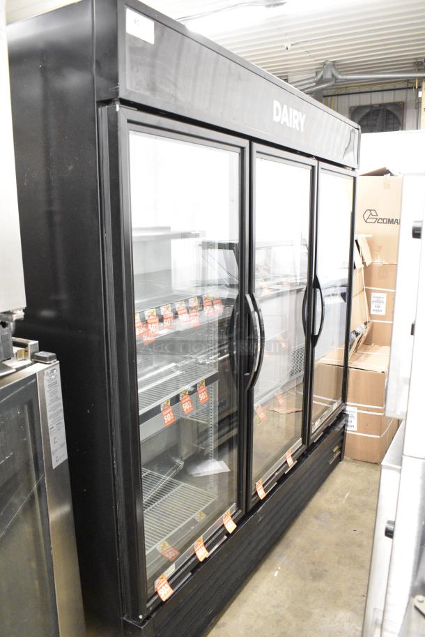 2018 True GDM-72-HC Metal Commercial 3 Door Reach In Cooler Merchandiser w/ Poly Coated Racks. 115 Volts, 1 Phase. Tested and Working! - Image 10 of 11