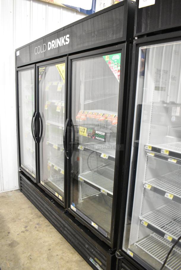 2018 True GDM-72-HC Metal Commercial 3 Door Reach In Cooler Merchandiser w/ Poly Coated Racks. 115 Volts, 1 Phase. Tested and Working! - Image 9 of 9