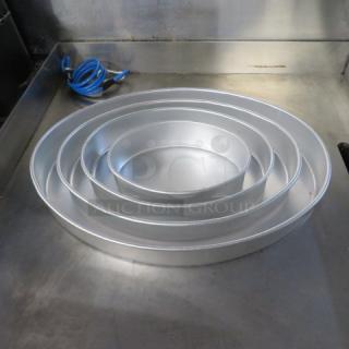 Assorted Size Commercial Oval Cake Tins. 4XBID