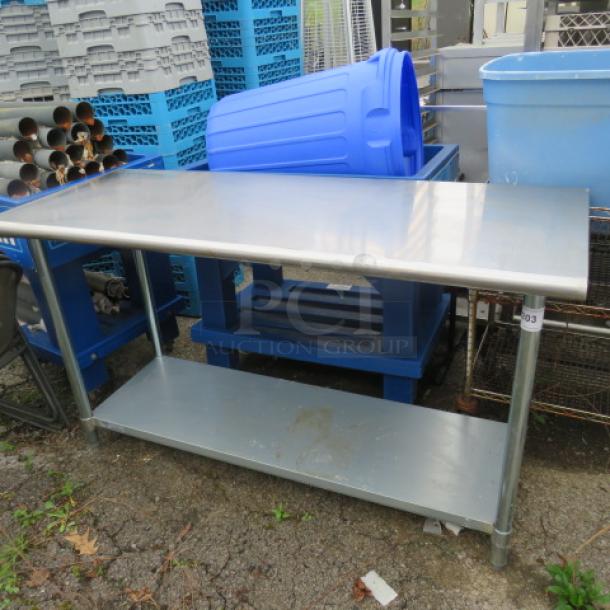 One Steelton  Stainless Steel Table With Under Shelf. 60X24X34 - Image 1 of 1