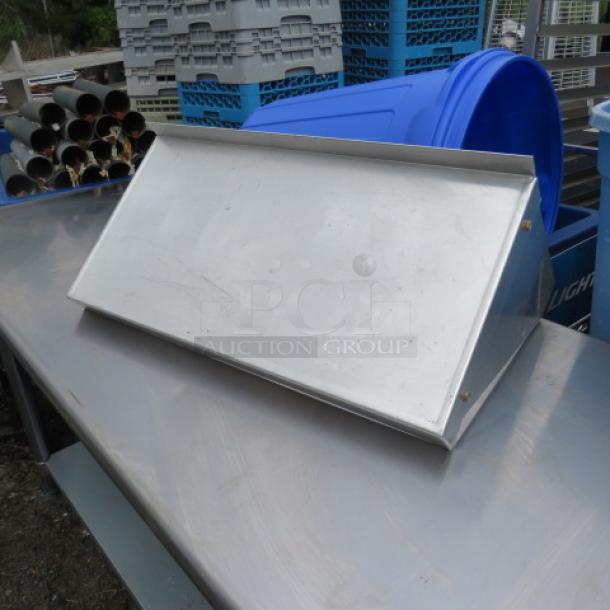 One Stainless Steel Wall Mount Shelf. 24X12X11 - Image 1 of 1