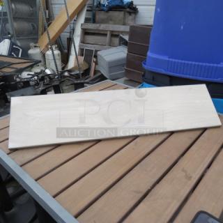 One Stainless Steel Wall Mount Shelf. 24X6X