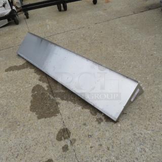 One Stainless Steel Wall Mount Shelf. 60X12X12