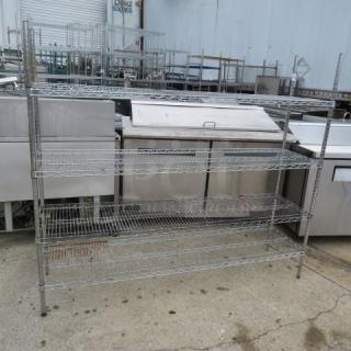 One Metro Shelf With 4 Shelves. 72X18X63