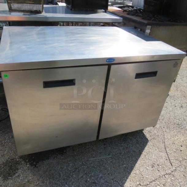 One WORKING 2 Door Randell Work Top Refrigerator On Casters. 115 Volt. 48X30X33. $3543.23 - Image 1 of 2