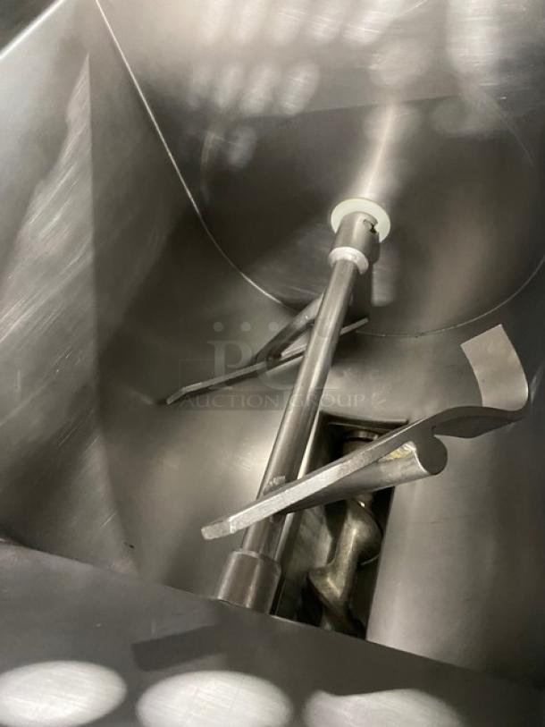 Biro Commercial Stainless Steel Electric Powered Mobile Floor Model Meat Mixer/Grinder! With 145 Lb. Hopper! Model: AFMG-24 SN: 28550! 220V 3 Phase! On Casters! - Image 5 of 10
