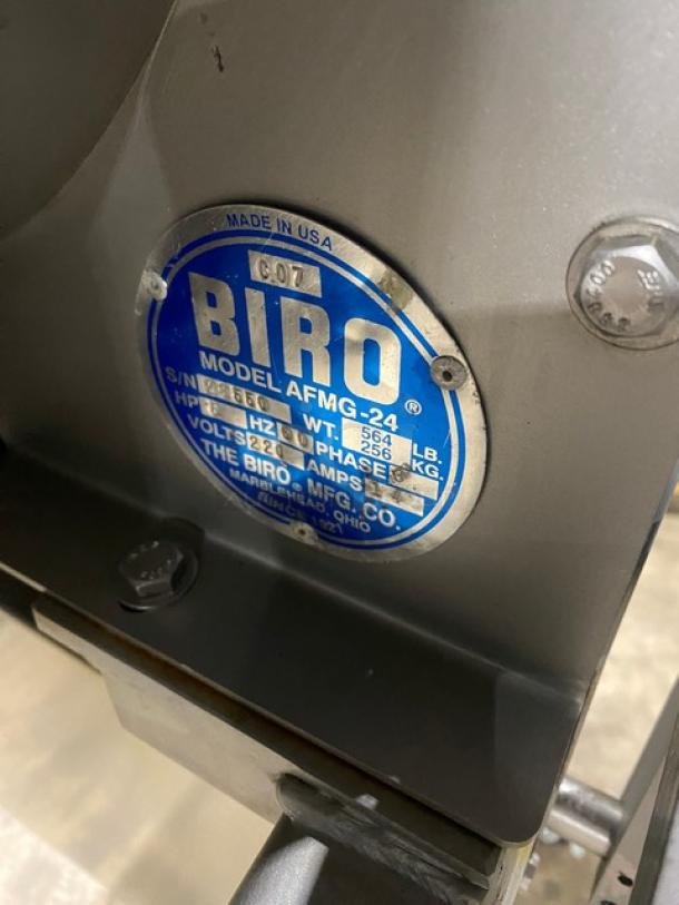 Biro Commercial Stainless Steel Electric Powered Mobile Floor Model Meat Mixer/Grinder! With 145 Lb. Hopper! Model: AFMG-24 SN: 28550! 220V 3 Phase! On Casters! - Image 7 of 10