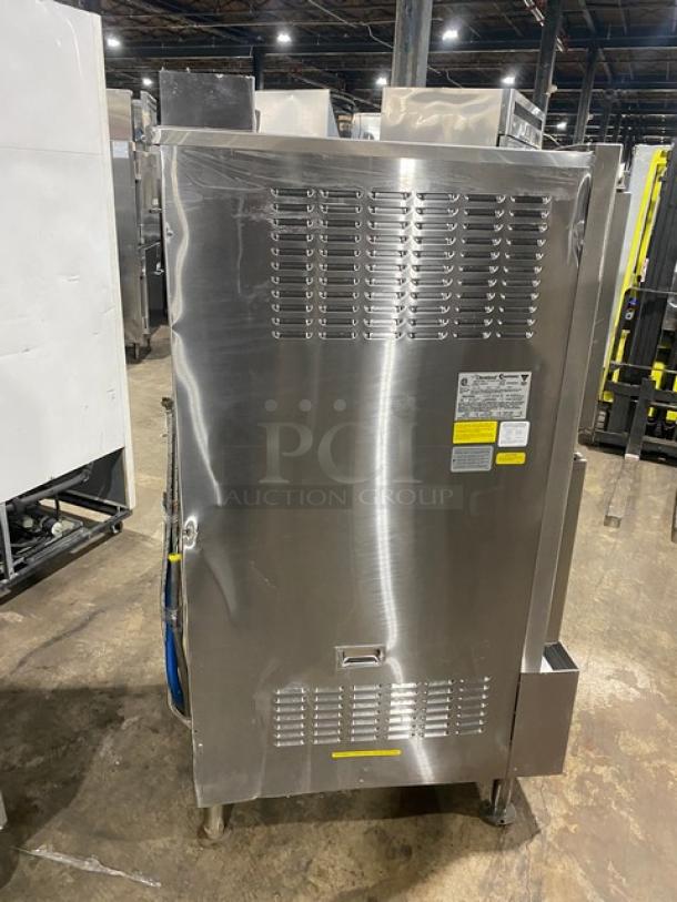 Cleveland Range SteamCraft Power-10 Series Commercial Stainless Steel Natural Gas Powered Dual Compartment 10-Pan Convection Steamer! With Boiler Base! With Individual Controls & Built In Pan Holding Racks! Model: 24CGP10 SN:170323052048! 115V 1 Phase! On Legs! - Image 3 of 11