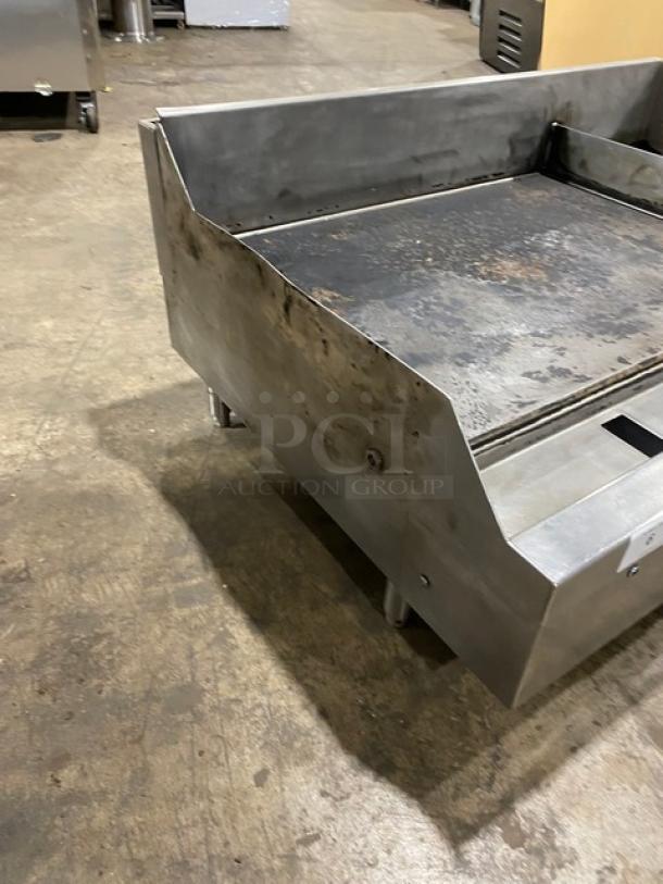 WoodStone Commercial Stainless Steel Natural Gas Powered Countertop Flat Plancha Griddle! With Back & Side Splash! Model: WS-PL-4836-4-CT SN: GP1B16OCT1807222! 120V 1 Phase! On Legs! - Image 2 of 8
