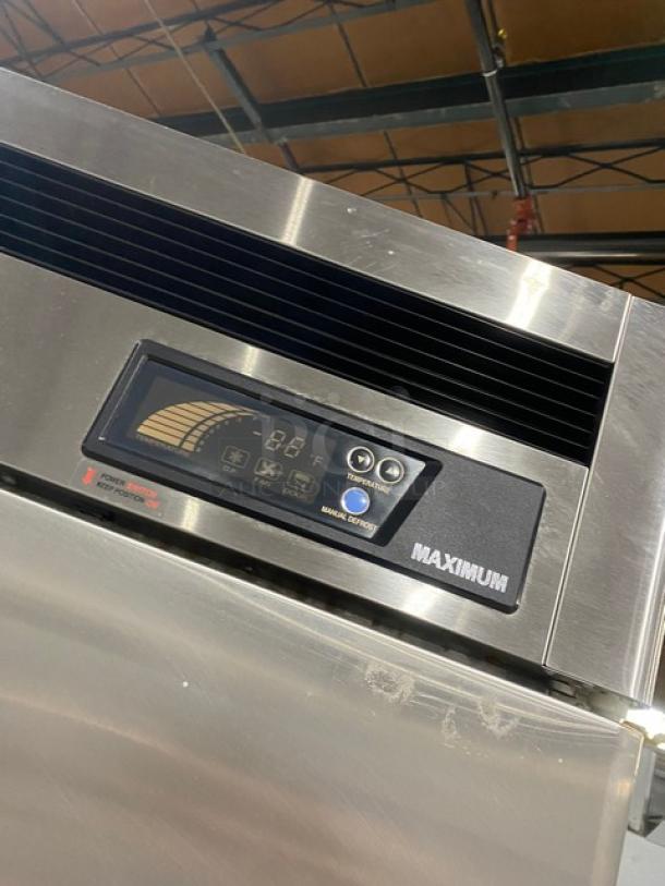 Turbo Air Maximum Series Commercial Stainless Steel Solid 2 Door Reach In Freezer! Energy Star Certified! With Poly Coated Wire Racks! Model: MSF-49NM SN: NF49308075! 110-120V 1 Phase! On Casters! - Image 7 of 8